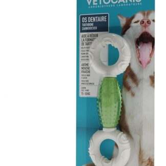 Vetocanis - Osso per Cani - Trattamento Dentale Anti-tartaro per Cani di Medio e Grande - Igiene e Salute del Cane - Accessorio per Cani in Nylon Resistente - Aroma Menta