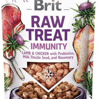 Brit Raw Treat Immunity, dolcetti liofilizzati e topper, agnello e pollo, 40 g
