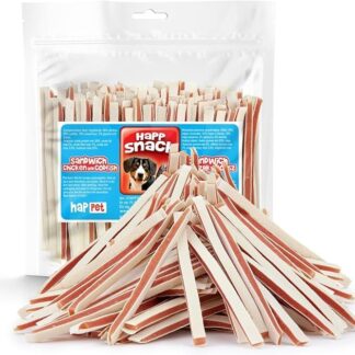 HAPPET Panino per cani, panino di pollo e merluzzo 500 g, da masticare naturale, dolcetto ad alto contenuto proteico e a basso contenuto di grassi, snack salutare per l'igiene di denti e gengive nei