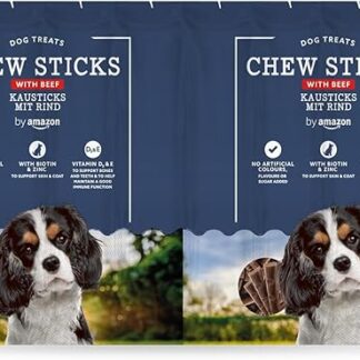 by Amazon Snack per Cani - Bastoncini da Masticare con Manzo, 8x11g (88g)