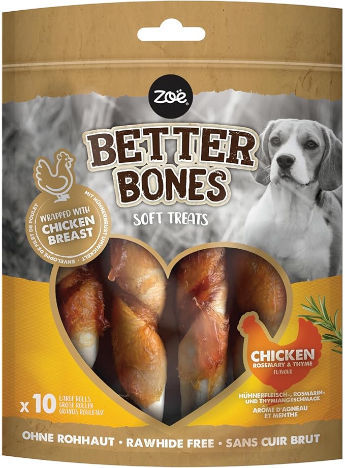 Zoë Better Bones, Pollo, Osso avvolto, 12,5 cm, 10 pezzi