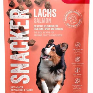 MERA Snacker salmone (1 x 200 g), senza cereali, per allenamento o come spuntino, per tutti i cani
