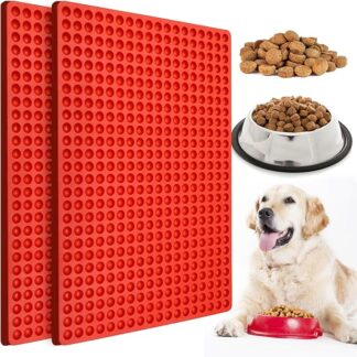 Palksky 468Cavity Mini stampi rotondi in silicone, per dolcetti di cioccolato, per dolcetti per cani, semi sfere, per ganache, gelatina, caramelli, biscotti, dolcetti per animali domestici, stampi