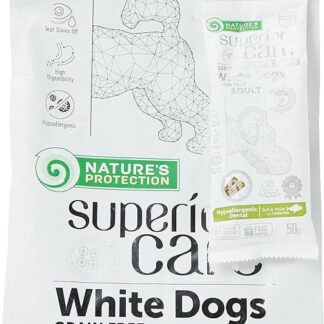 UAB AKVATERA - Snack per cani di protezione della natura, 1,5 kg superiore, cura bianca per cani junior + snack dentale 50 g