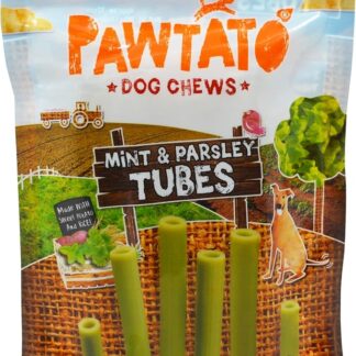 Tubetti Per Cani Alla Menta E Prezzemolo Pawtato (90 g) | Gustosi Biscottini Di Addestramento Per Cani Di Taglia Piccola, Media E Grande o Cuccioli, Biscottini Per Cani Ad Alto Contenuto Proteico