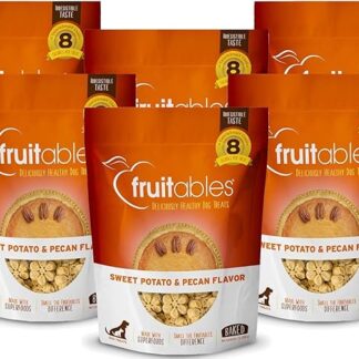 Fruitables Sweet Potato & Pecan Crunchy Dog Treats, 7 oz Pouch by Fruitables