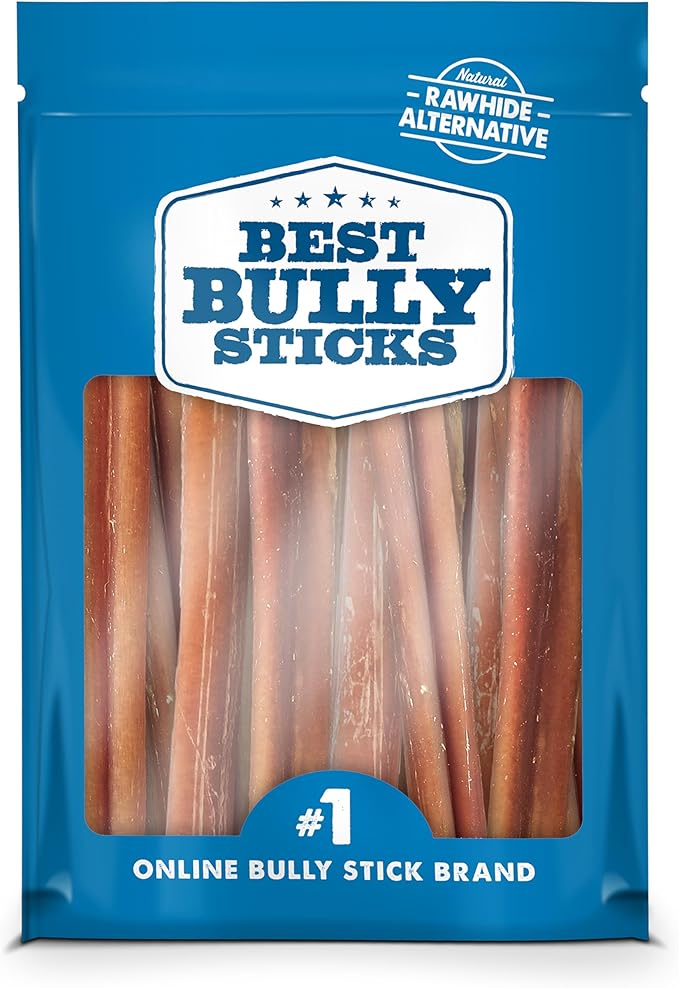 Best Bully Sticks 100% Natural 6 inch Bully Sticks (8 oz. bag) by Best Bully Sticks