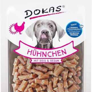 Dokas Snack Premium Senza glutine di Dimensioni pratiche per Cani, Ideale per l'allenamento