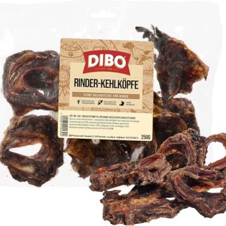 DIBO Testine di manzo tagliate, sacchetti da 250 g, piccoli snack o dolcetti per alimenti per cani, articoli da masticare di qualità senza prodotti chimici