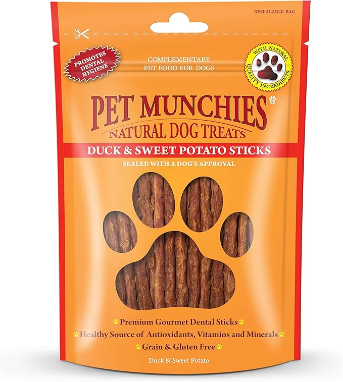 Animale domestico Munchies anatra bacchette - 100g