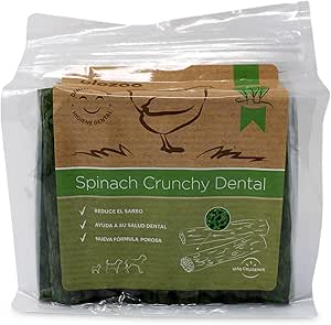 Biazoo Dental Croccante Spinaci 500 gr Snack per Cani Adatto a Tutte Le Razze e Dimensioni. Aiuta l'igiene dentale
