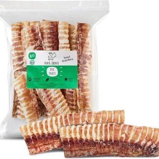 Bobik Snobik – Trachea di Bovino Naturale per Cani – Snack Masticabile Ricco di Proteine e Collagene – Premio Sano per Cuccioli e Cani Adulti – 500 g, 14 pezzi – Senza Additivi o Conservanti