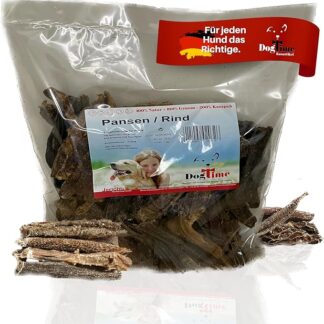 Dog Time, cibo per animali domestici, 1000 g, essiccato, snack da masticare sano in 100% bovino, per cani, con molte preziose vitamine e senza zucchero