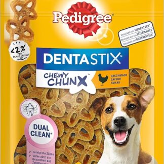 Pedigree Dentastix Chewy Chunx - Spuntino dentale per cani di piccola taglia da 5 a 15 kg, con pollo, 1 x 68 g