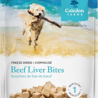 Caledon Farms Freeze Dried Beef Liver Bites Dog Treats, 150 Grams/5.3OZ