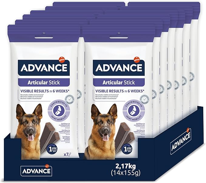 ADVANCE Snacks, Articular Stick per Cane, confezione da 14 x 155 g, totale 2170 g