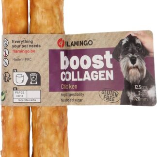 Flamingo Boost Bastoncino con Pollo E COLLAGENE 12,5CM 20MM 2PZ