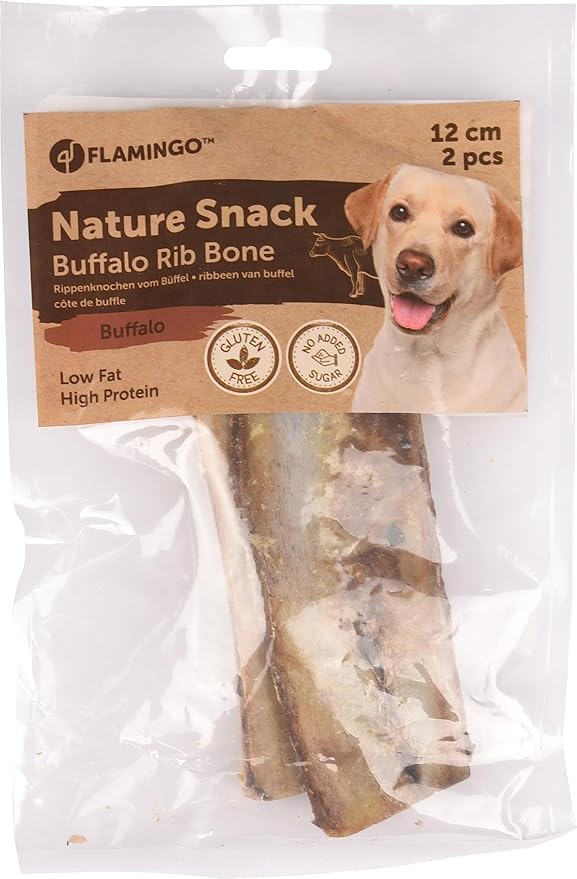 Bastoncini per cani – Costina di bufalo – 12cm – 120g – snack naturale e robusto