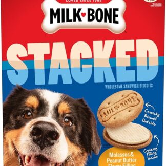 Milk-Bone Melassa Impilata E Dolcetti per Cani con Burro Di Arachidi, 30 Once