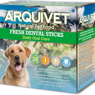 ARQUIVET Fresh dental sticks - 28 unités - snack dentali per cani aromatizzati alla menta - Prodotti per l'igiene dentale canina - snack per cani