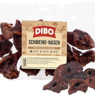 DIBO Naso di maiale, sacchetto da 250 g, piccolo snack o dolcetti per alimenti per cani, articoli da masticare di qualità senza prodotti chimici