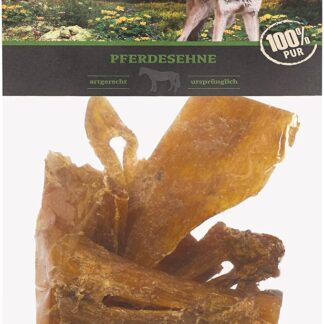 Dehner Wild Nature - Snack per cani, senza glutine, senza cereali, snack da masticare per cani, tendini di cavallo, 200 g