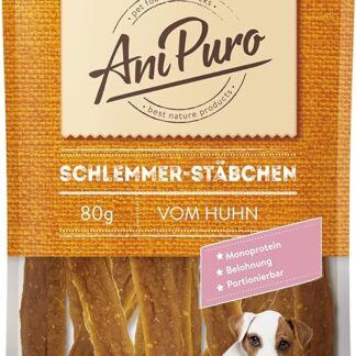 AniPuro - Tacchette da pasticceria, snack ricompensa di pollo di alta qualità e senza cereali, snack da solo una fonte di proteine animali, per cani grandi e piccoli, 80 g