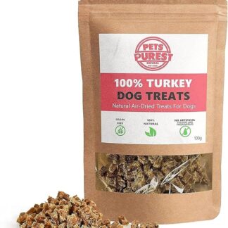 Pets Purest Snack naturali per cani con 100% tacchino - Barrette saporite per cani, cuccioli e anziani senza cereali, ipoallergenici, poveri di grassi e ricchi di proteine