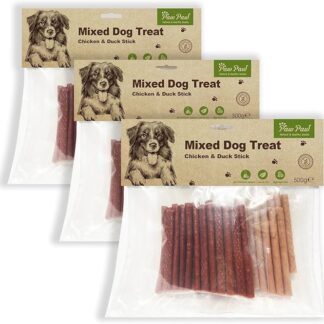 Paw Paw Bastoncini di pollo e anatra Snack da 500g per cani (1, 500)