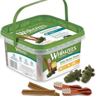 WHIMZEES Box Varietà, Figure Miste, Stix da Masticare Per l'igiene Dentale per Cani di Media Taglia (12-18kg), Ingredienti Naturali, Senza Cereali, 28 Pezzi, Taglia M