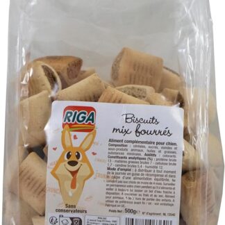 Riga - Biscotti mix ripieni – dolcetti croccanti e gustosi, a basso contenuto di grassi – 500 g