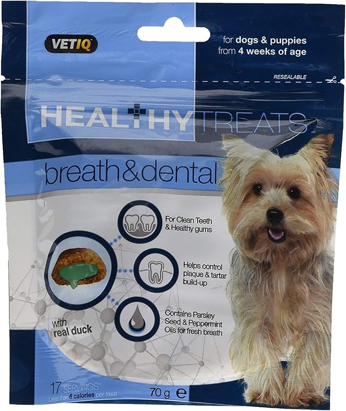 Mark & Chappell – Trattamenti salutari – Respiro e trattamento dentale per cani e cuccioli – 70 g