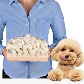 Zampe di coniglio con pelliccia per cani, 500 g (circa 15 – 20 pezzi), naturali e asciugate all'aria. Senza cereali, ipoallergeniche, ideali per la cura dei denti e la pulizia dell'intestino