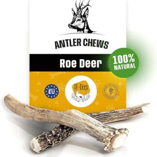 RF - Deer Corno di Capra per Cani 100% Naturale Osso di Capra per Cani Masticativi Naturali, Giochi e Snack Bocconcino per Cane Taglia M HARD Version 30-80 g 14-18 cm 1 pezzo