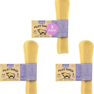 Record - Snack Premium per Cani Anima Selvaggia, 100% Naturale, Osso di Latte Senza Conservanti e Glutine, Masticativo Sano e Gustoso Made in Germany | 3 Pezzi, Taglia M