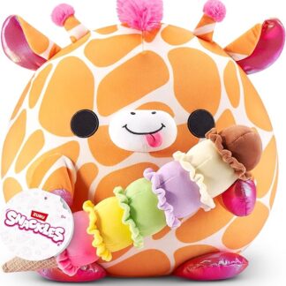 Snackles, peluche Serie 1 non da 35 cm di ZURU, peluche con accessorio snack (LOLA)