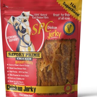 Savory Prime Natural Chicken Jerky Breast Fillets Nutritious Dog Treats 16 oz