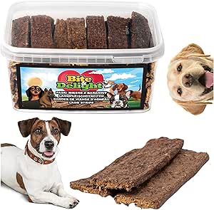 Bite & Delight 2000g Strisce di Carne di Agnello per Cani - Snack Naturali Morbidi Senza Additivi Artificiali per Salute dei Denti e Rigenerazione Muscolare