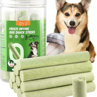 DYD Snack Liofilizzati per Cani al Merluzzo - Bastoncini Premio Croccanti 100% Naturali, Alto Contenuto Proteico, Omega-3 - Per Addestramento, Cuccioli e Cani Adulti - 63g