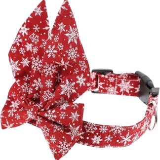 KOMBIUDA Collare per Natalizio Rimovibile Cotone e Sicuro Decorazione Christmas per Feste e Xs