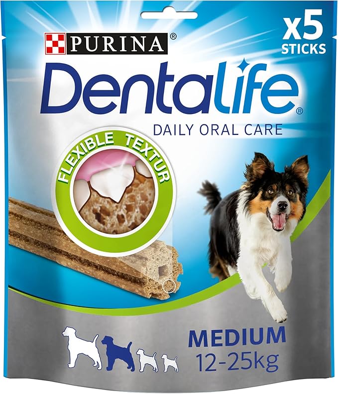 Purina DentaLife - Spuntini giornalieri per cani di taglia media, 5 bastoncini