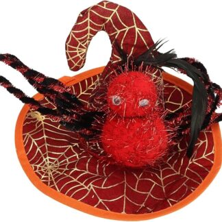 Cappello da costume da pet ragno divertente design innovativo innovativo Halloween gatto gattino dog cosplay cotch cappello da stregone comodo regolabile