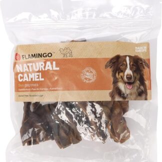 Bastoncini per cani – Pelle di cammello larga – 200g – naturale – senza glutine – snack ricco di proteine