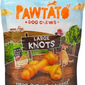 Nodini Masticabili Per Cani Pawtato 180 g | Bastoncini Masticabili Vegani Per Cani E Cuccioli, A Basso Contenuto Di Grassi E Ad Alto Contenuto Proteico, Prodotti Con L'87% Di Patate Dolci