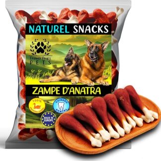 Snack Naturali per Cani – Cosce di Anatra 500 g – Premi Sani e Duraturi