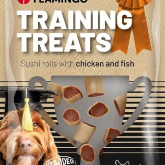 Flamingo Snack per L'ADDESTRAMENTO Rotoli Sushi Pollo & Pesce 60G