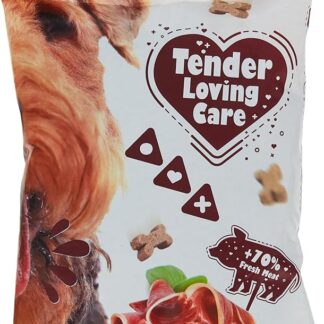 duvoplus, TLC Soft Snack Serrano 100G, alto contenuto di carne fresca +70%, senza aromi artificiali o coloranti, senza glutine, senza OGM e ipoallergenico, snack ideale per il dressage