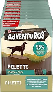 Adventuros High Meat 70g Filetti nº1 ingrediente Anatra, 8 Confezioni da 70g