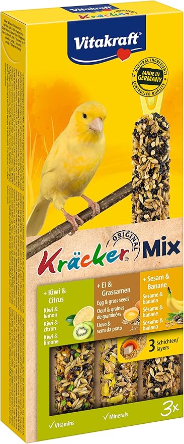 Vitakraft, Set di 3 Bastoncini per Cani e Birra, per Kiwi, Banane, ou, 3 BUC