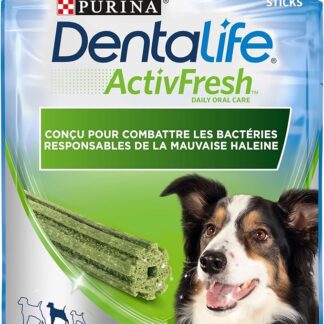 DENTALIFE ACTIVFRESH - 5 dolcetti da masticare per cani di taglia media, 115 g, igiene orale quotidiana